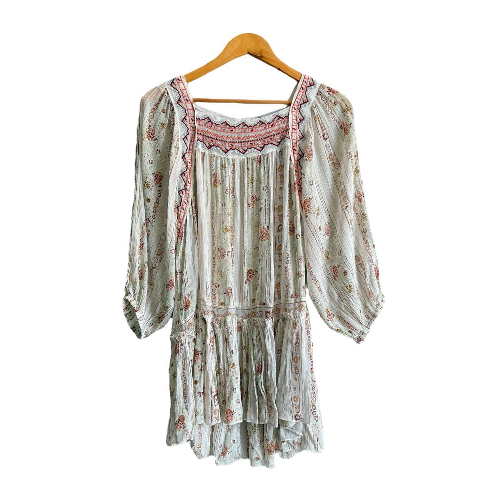 Free People Magic Dance Magic Embroidered Tunic Top Size XS - Picture 4 of 8
